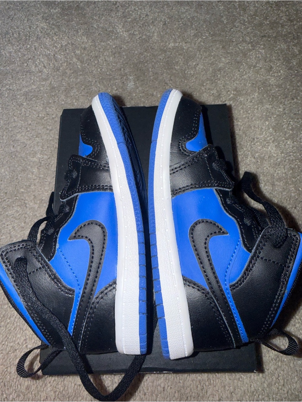 Kids Blue and Black nike High-Top Sneakers